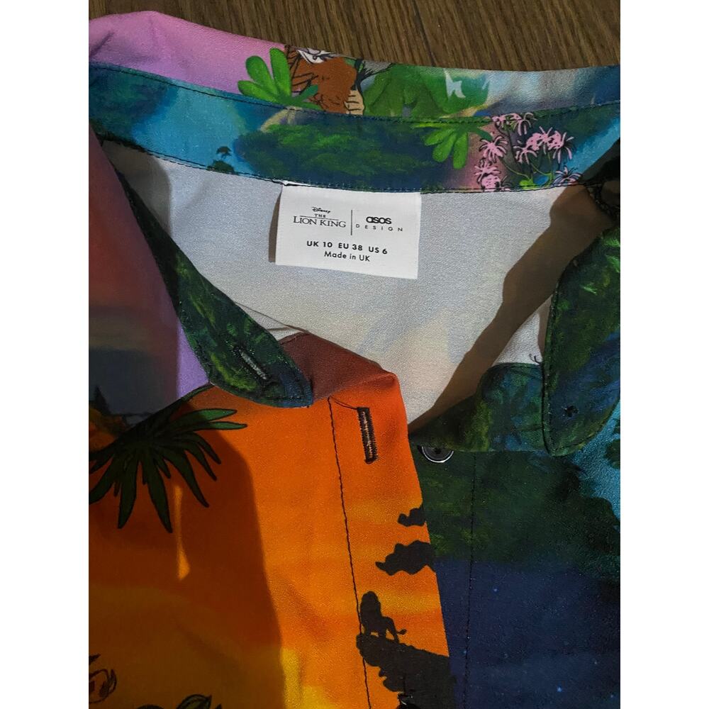 EUC ASOS x Disney Lion King Tropical 2-piece outfit Size 6 top, Size 8 bottom - Picture 9 of 12